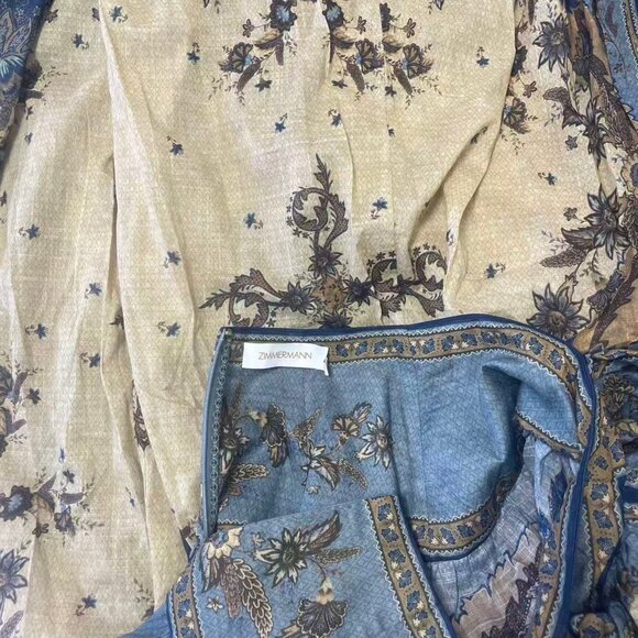 NW0T ！Zimmermann Ascension open-back printed cotton-voile halterneck maxi dress - Picture 13 of 14